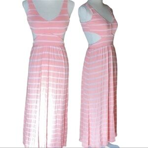 ⚫️ OCEAN DRIVE peach color cut out maxi dress​​​